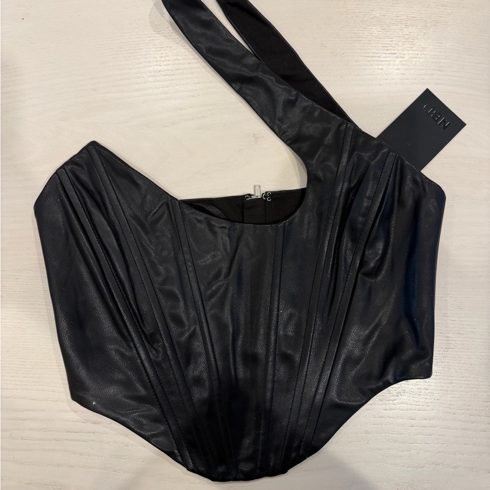 NBD Elodie Corset Top in Black